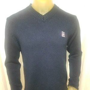 Vintage Polo Jeans Medium Navy Blue Cotton Sweater
